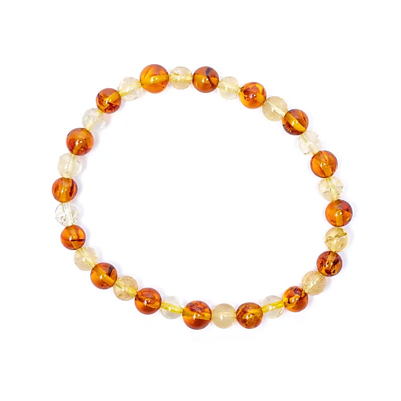 Citrine & Amber Power Bracelet