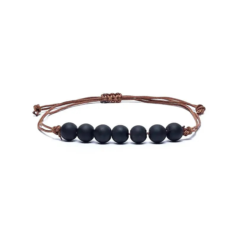 Adjustable Obsidian Protection Bracelet – Natural Gemstone (6mm Beads) PowerfulHand