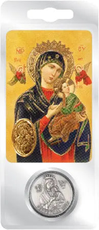 Our Lady of Perpetual Help Pocket Token & Prayer Card PowerfulHand