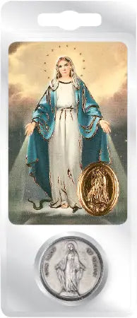 Miraculous Medal Pocket Token & Prayer Card PowerfulHand