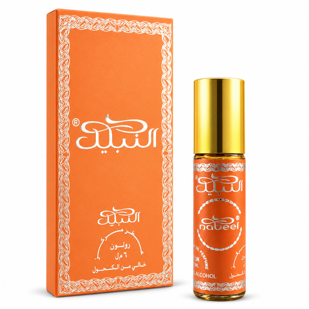 Nabeel Oud Roller Oil Perfume — white-background studio product photo