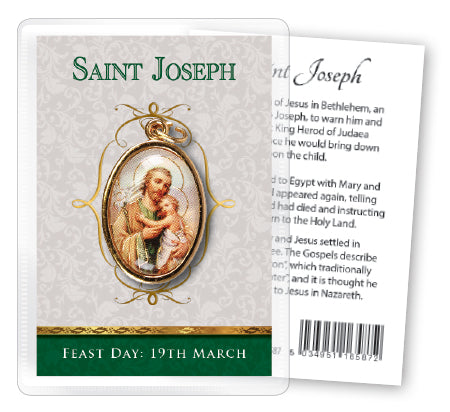 Leaflet - Gilt Medal-Gold Foil - Saint Joseph