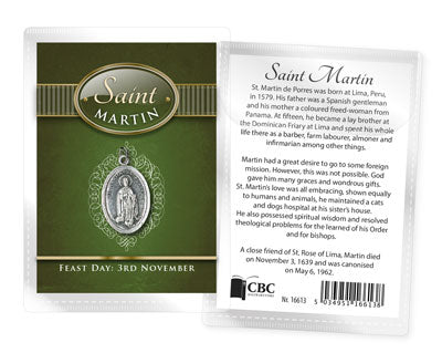 Saint Martin Leaflet with Oxidised Medal