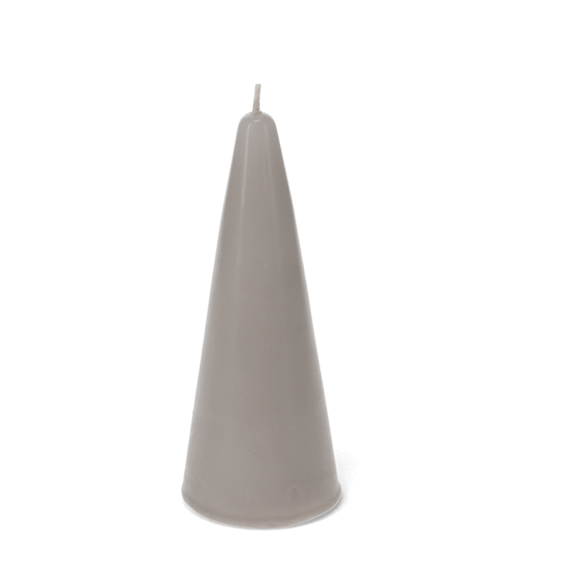 Light Grey Small Cone Candle for Home Decor & Dining Tables
