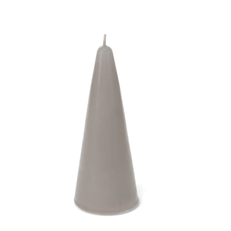 Light Grey Small Cone Candle Powerfulhand.com