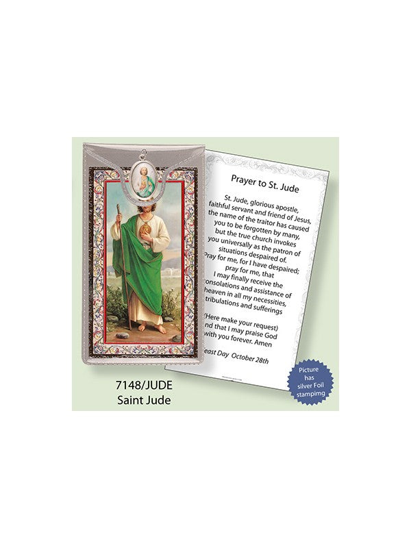Saint Jude Medal & Foil Leaflet Prayer Card