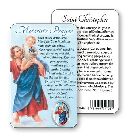 Saint Christopher Prayer Card CBC Distributors