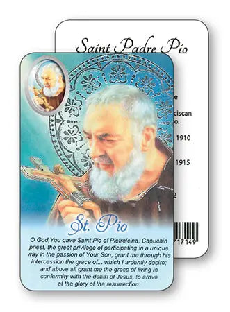 Saint Pio Prayer Card CBC Distributors