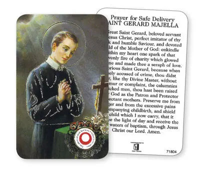 Saint Gerard Relic Prayer Card CBC Distributors