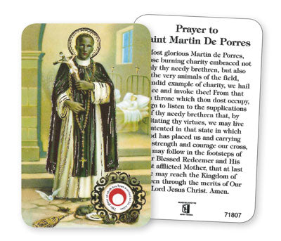 Saint Martin Relic Prayer Card