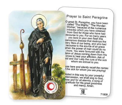 Saint Peregrine Relic Prayer Card CBC Distributors