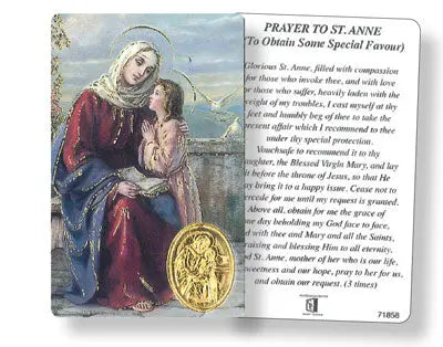 Prayer Card - Saint Anne CBC Distributors