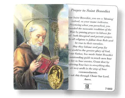 Prayer Card - Saint Benedict CBC Distributors