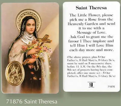 Prayer Card - Saint Theresa CBC Distributors