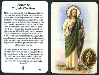 Prayer Card - Saint Jude CBC Distributors