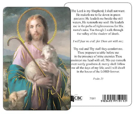 Prayer Card - 23rd Psalm - Good Shepherd CBC Distributors
