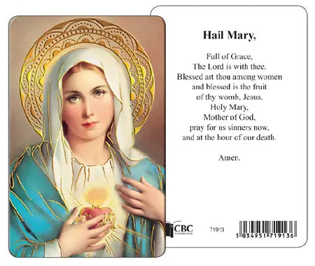 Prayer Card - The Hail Mary - S.H.of Mary CBC Distributors