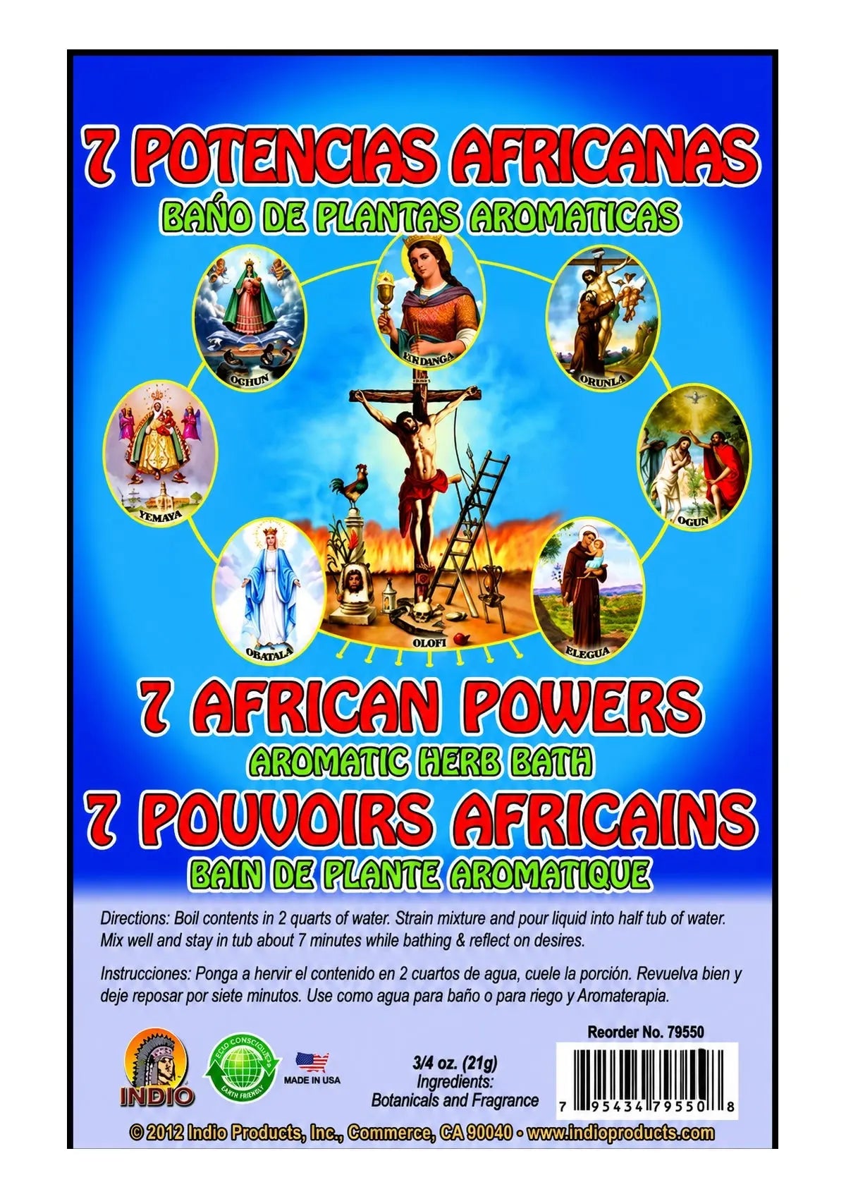 7 African Powers Bath Herbs Envelope Powerfulhand.com