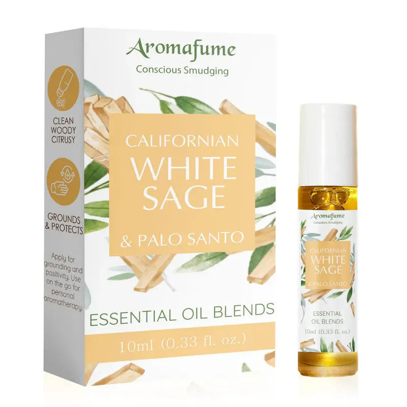 White Sage & Palo Santo Essential Oil Roll-On (10ml) Powerfulhand.com