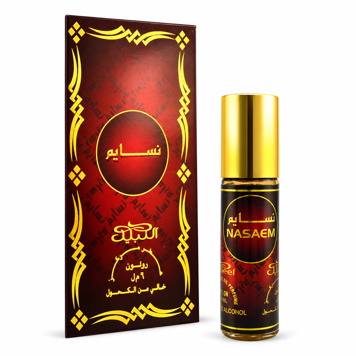 Nabeel Nasaem Oud Roller Oil Perfume — white-background studio product photo