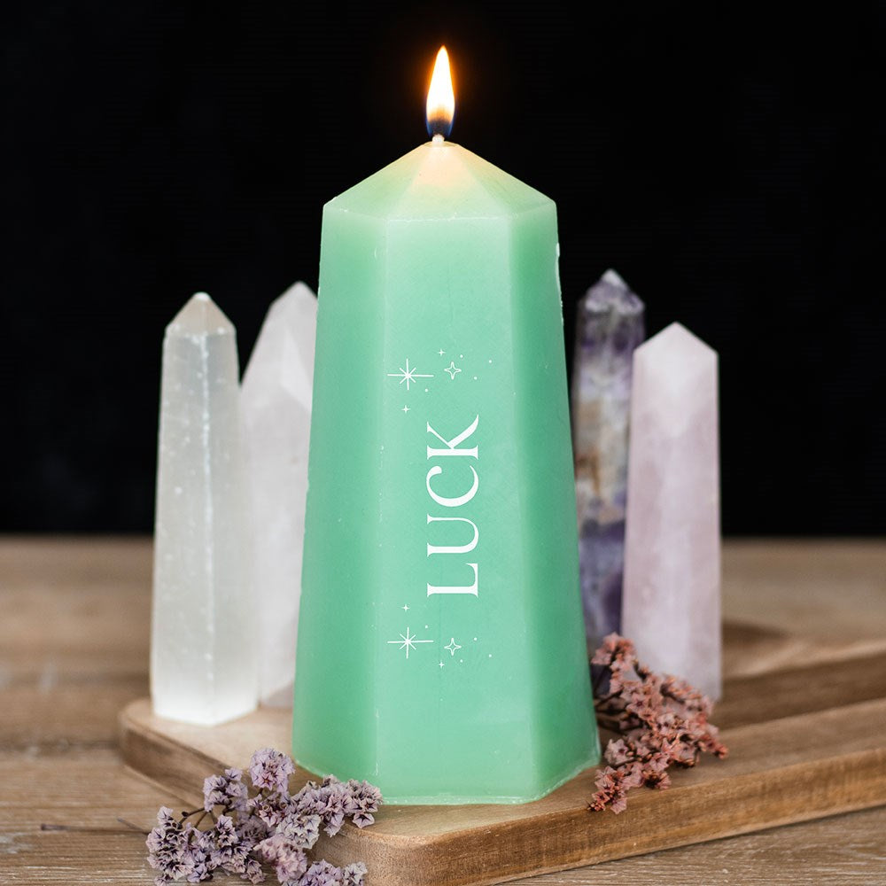 Luck Crystal Candle - Green Aventurine