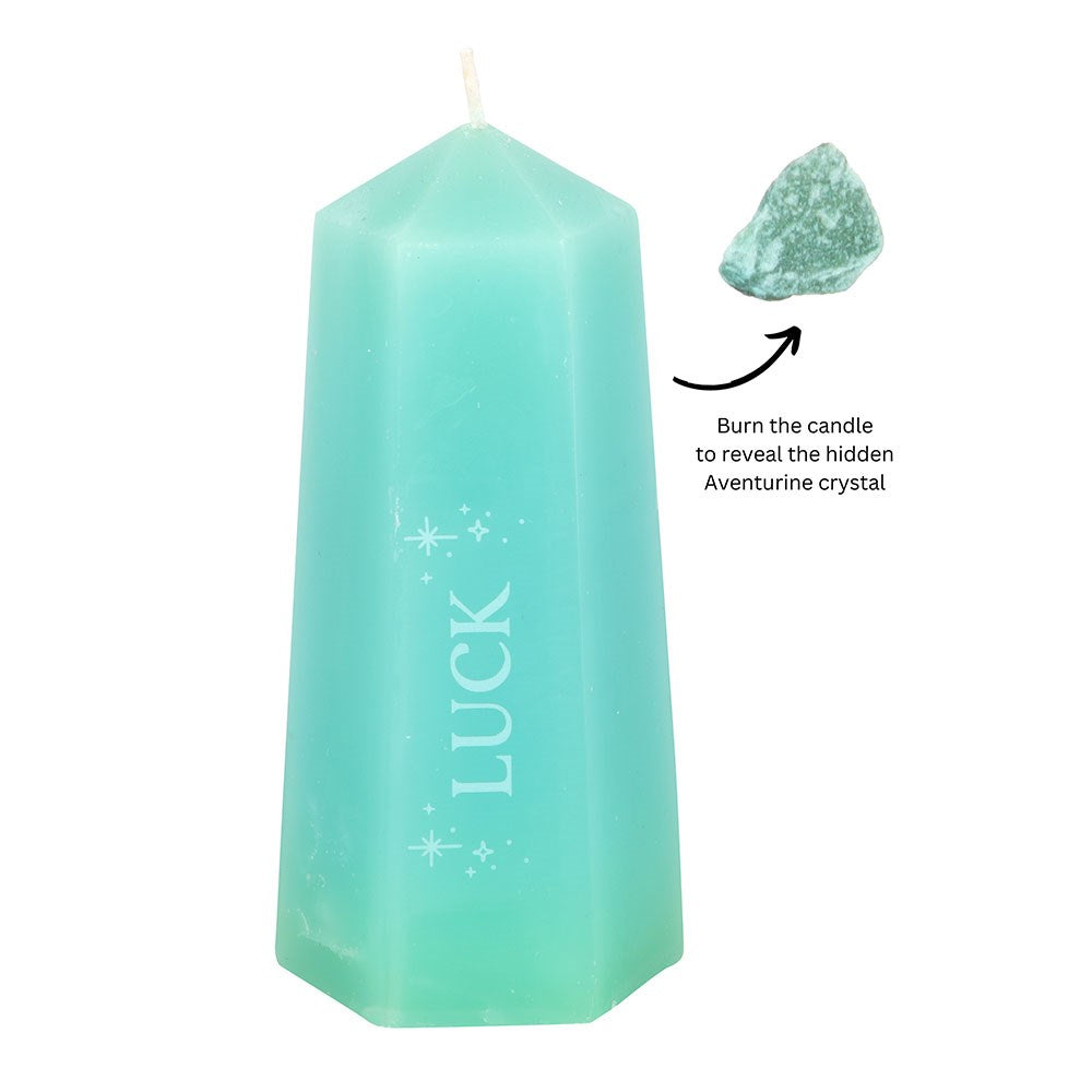 Luck Crystal Candle - Green Aventurine