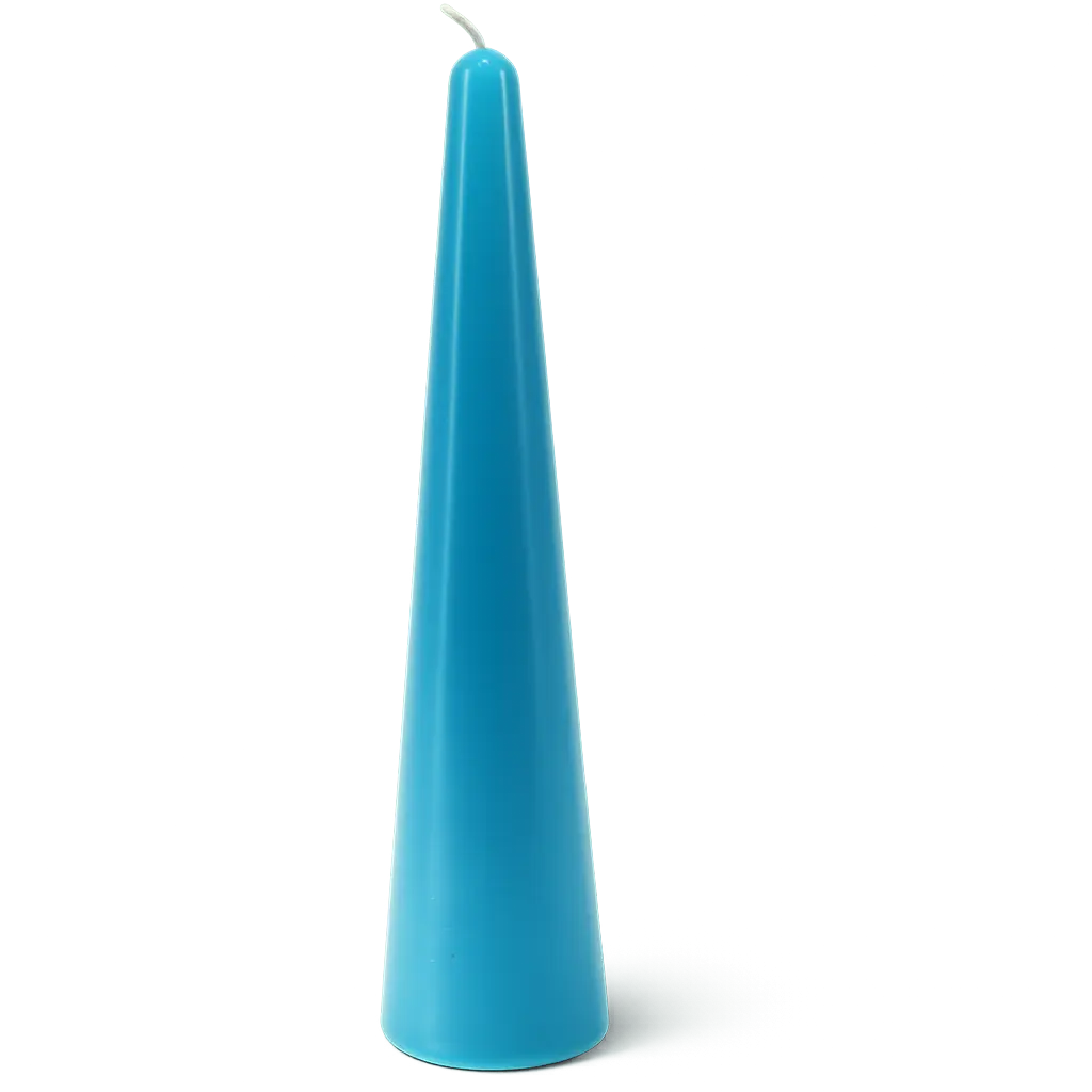 Dark Blue Tall Cone Candle Powerfulhand.com