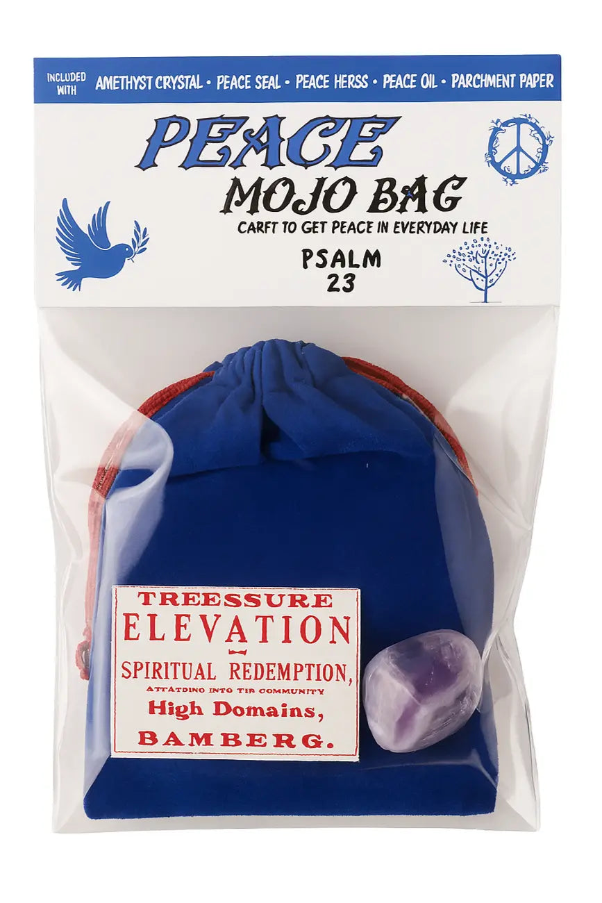 Peace Mojo Bag (Amethyst Crystal) Powerfulhand.com