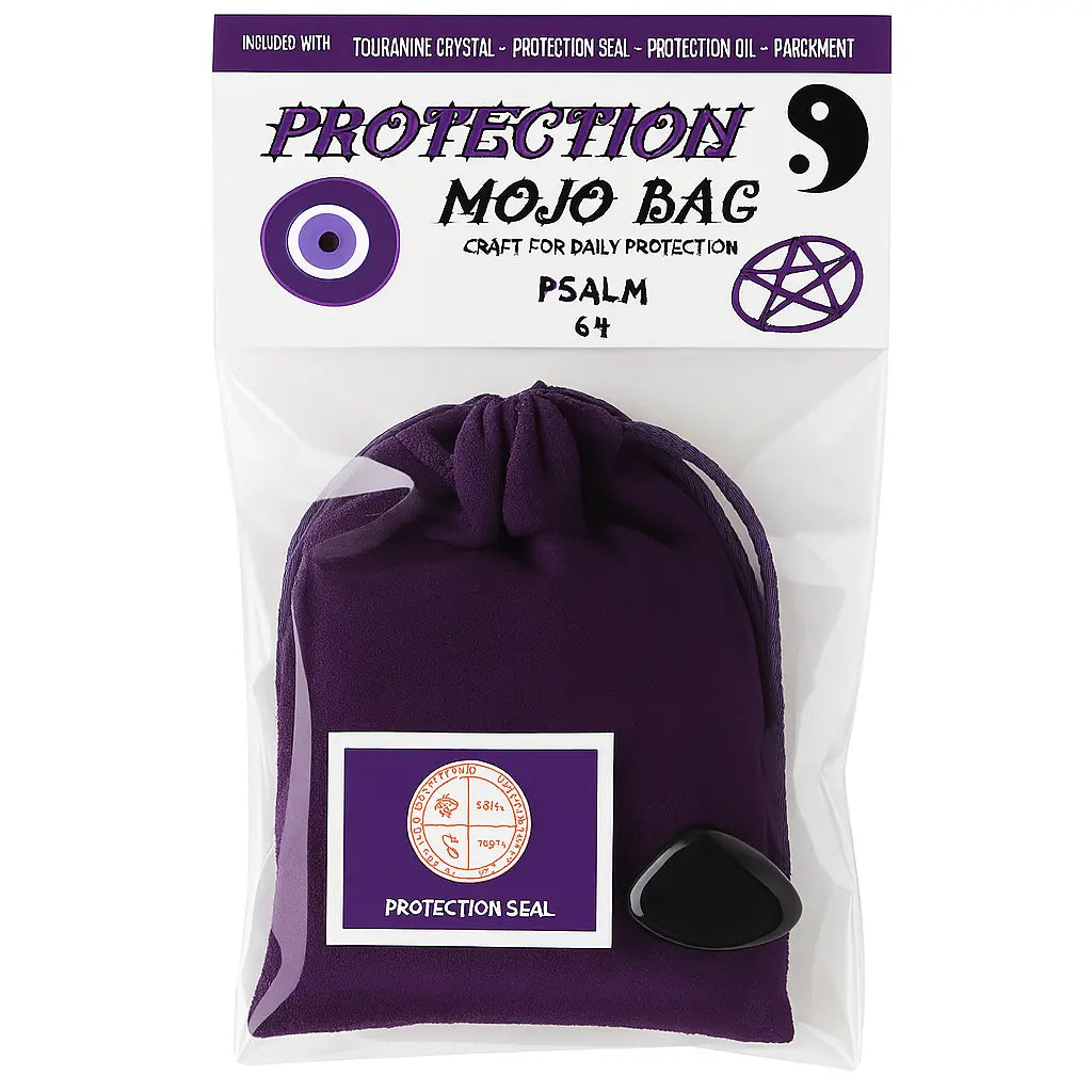 Protection Mojo Bag (Black Tourmaline Crystal) Powerfulhand.com