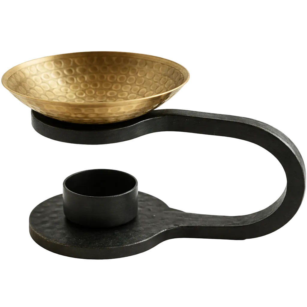 Brûleur à mazout en cuivre et en fer