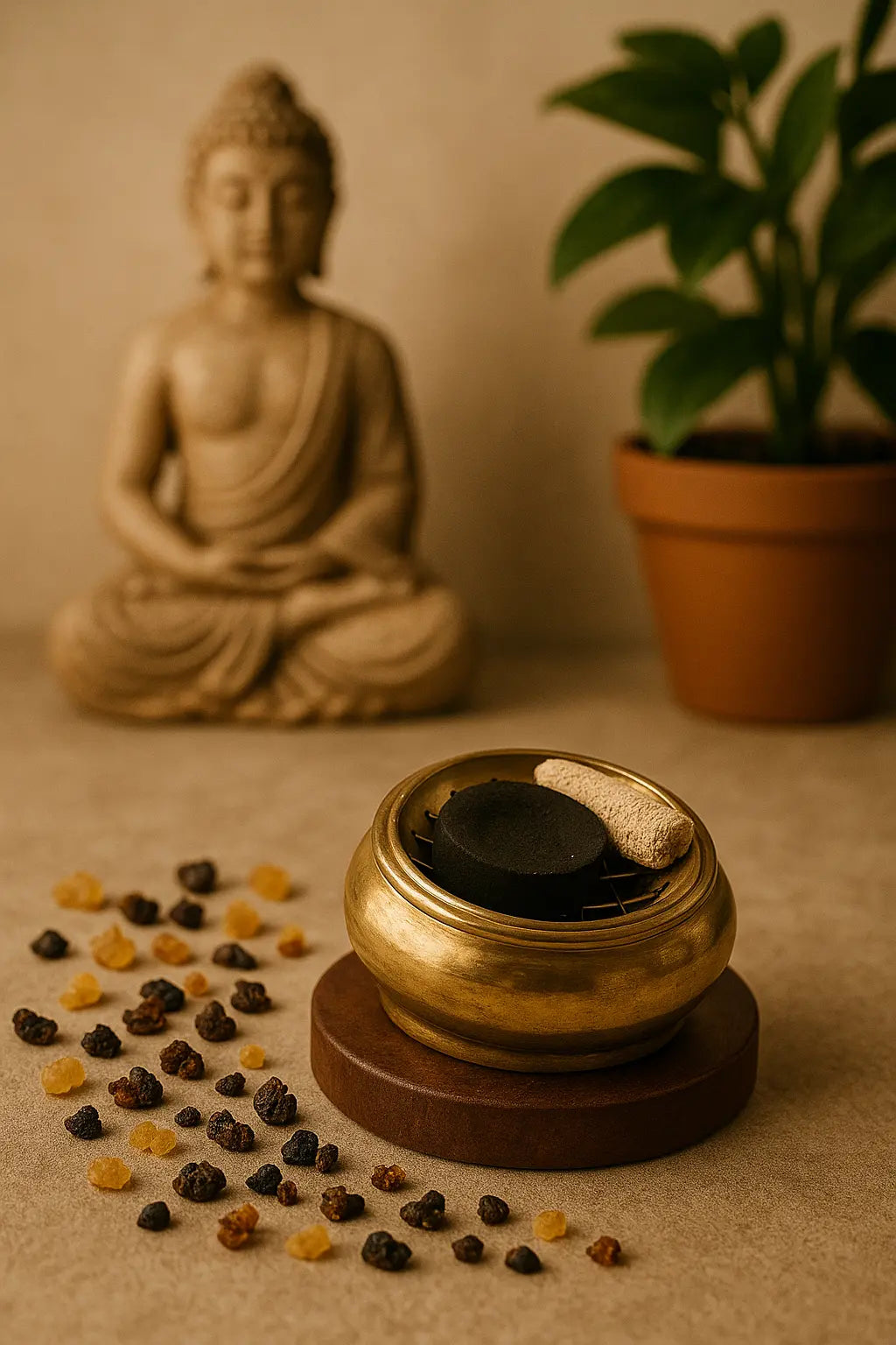 2.5" Brass Incense Burner Powerfulhand.com