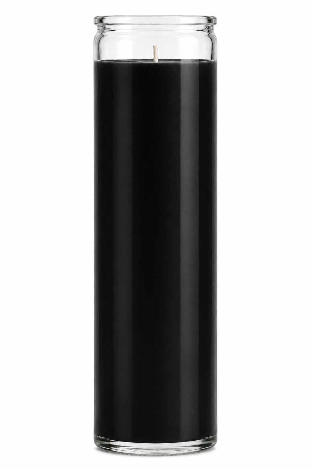 Vela de vidro simples preta