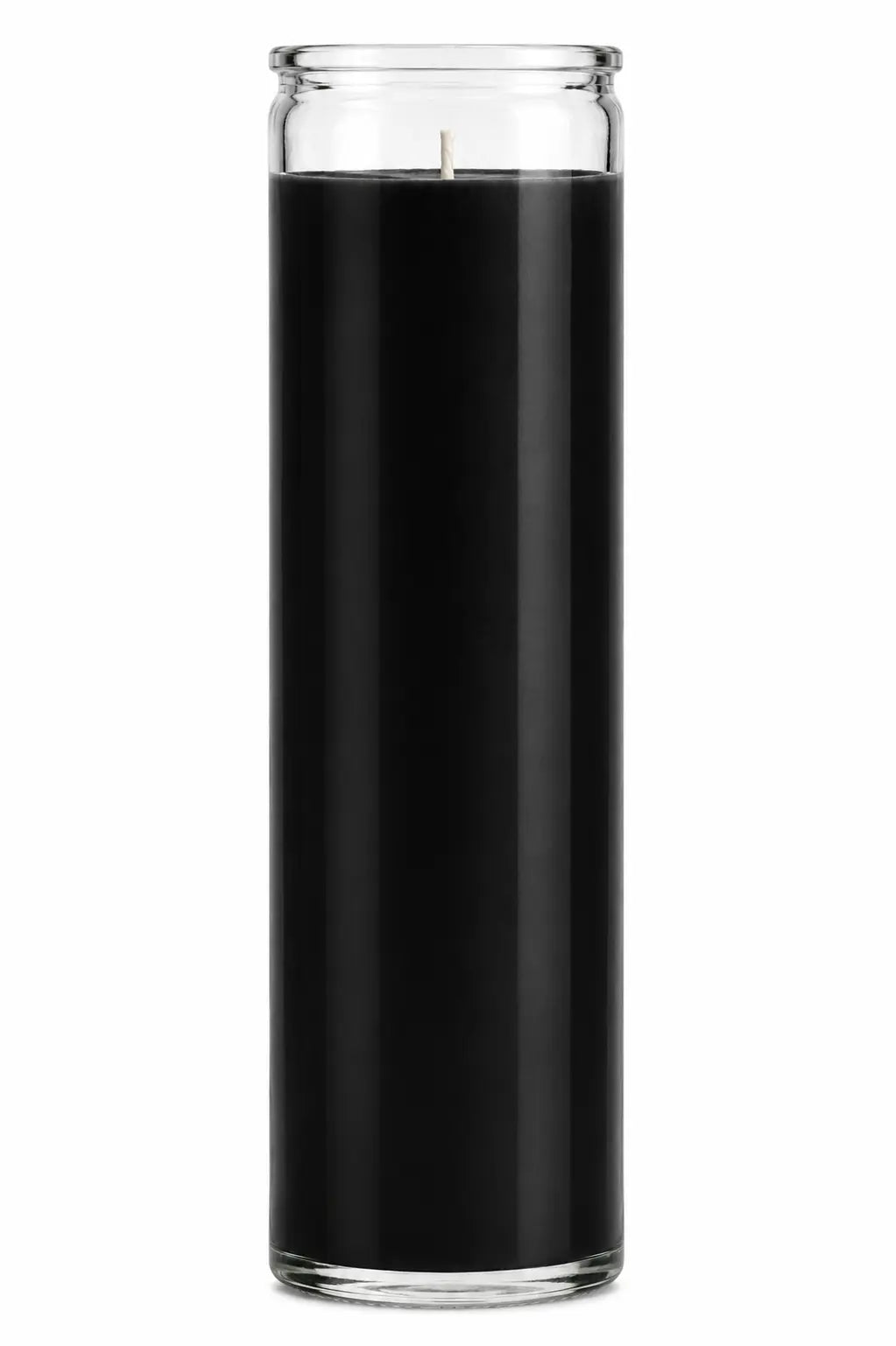Black Plain Glass Candle Powerfulhand.com