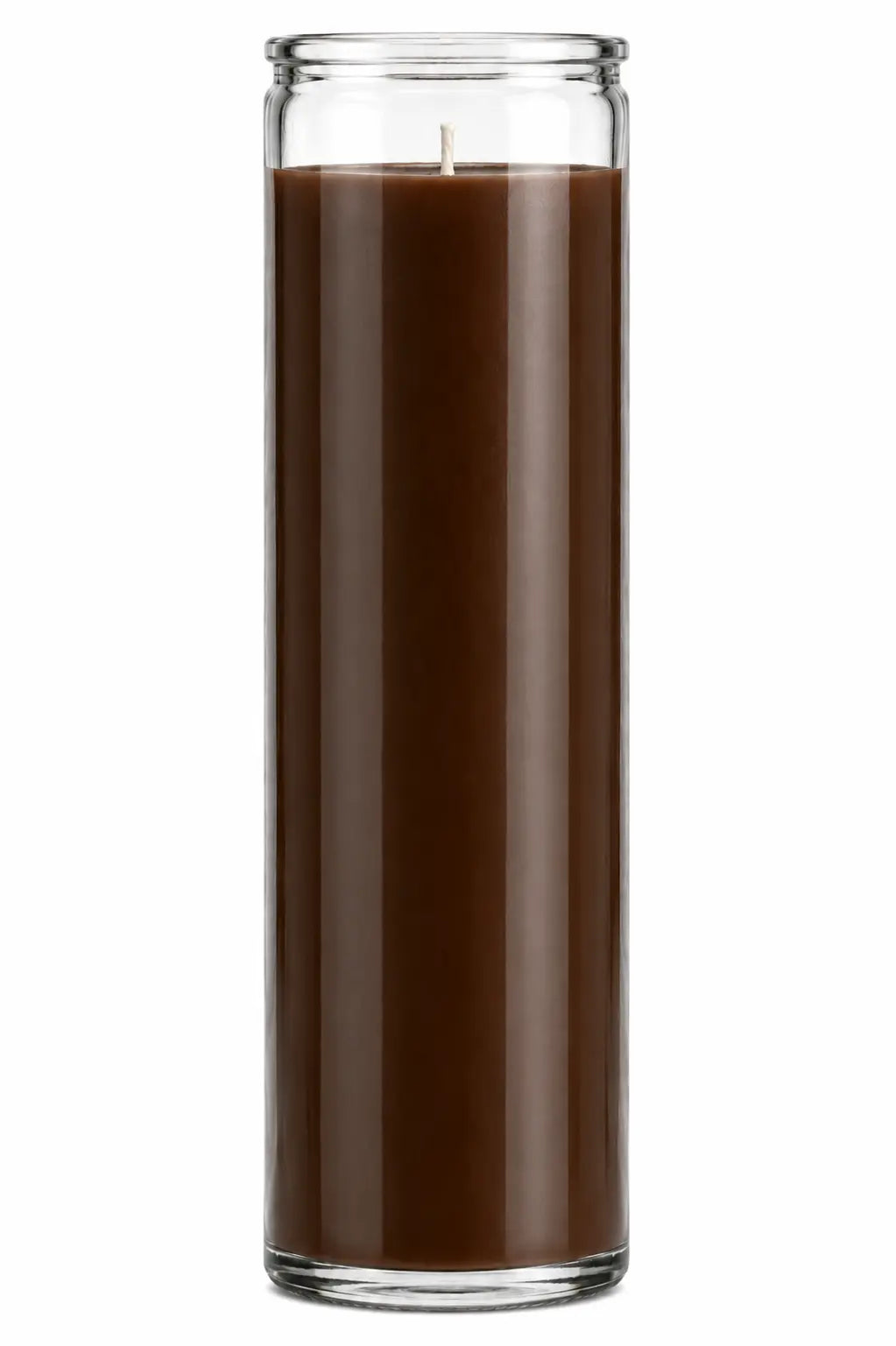 Brown Plain Glass Candle Powerfulhand.com
