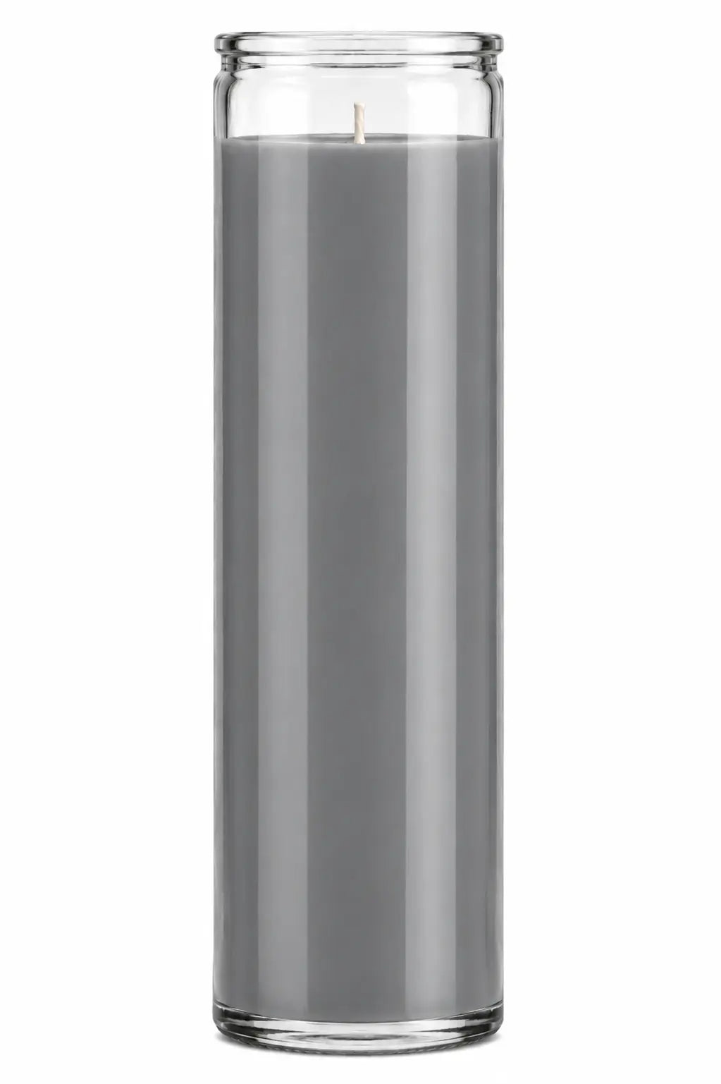 Grey Plain Glass Candle Powerfulhand.com