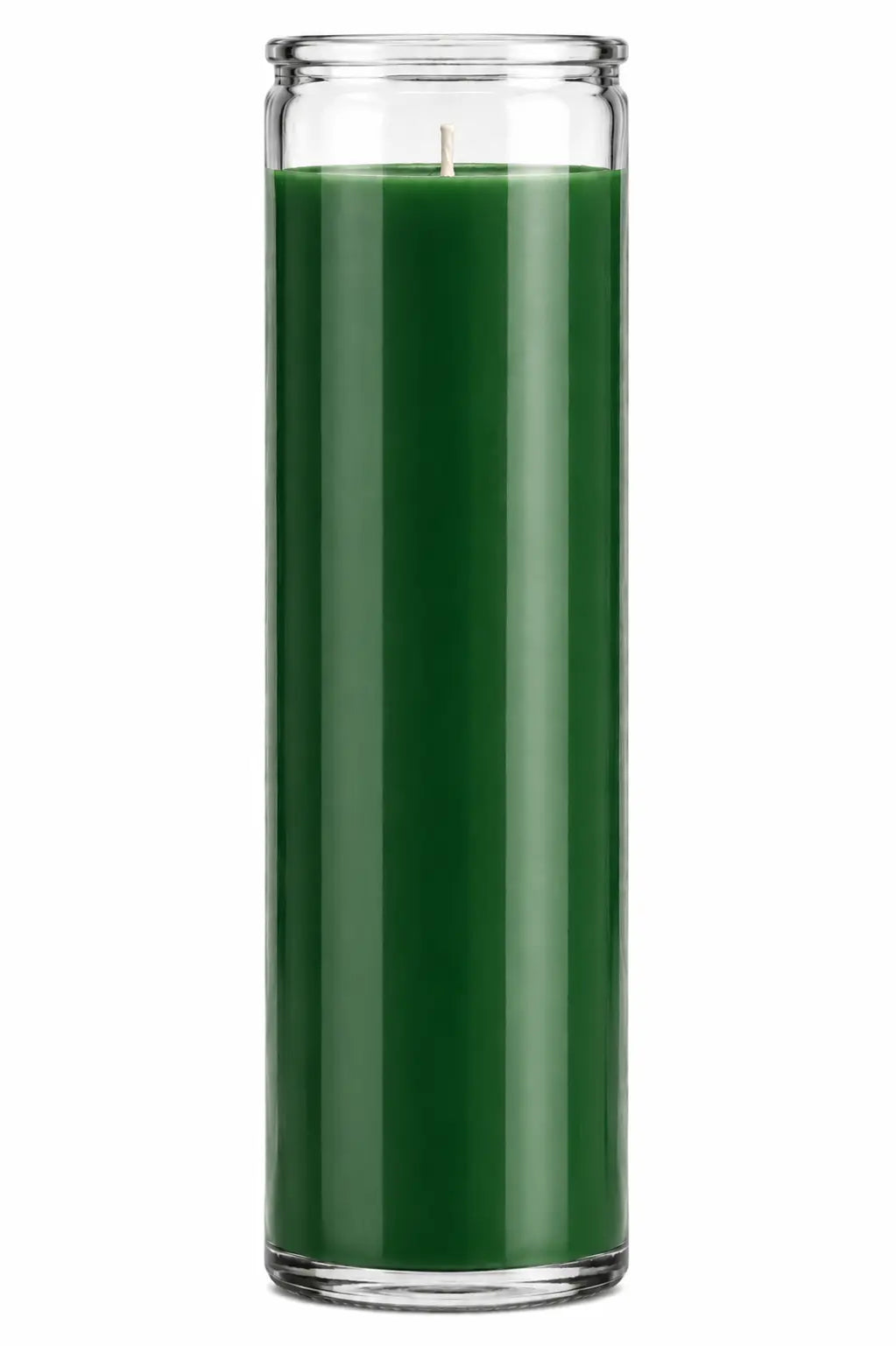 Green Plain Glass Candle Powerfulhand.com