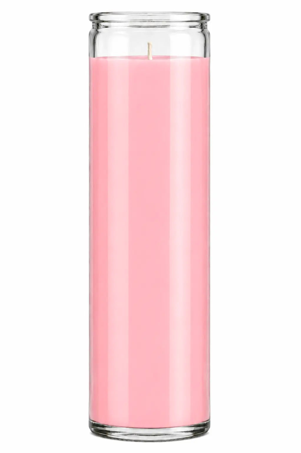 Pink Plain Glass Candle Powerfulhand.com