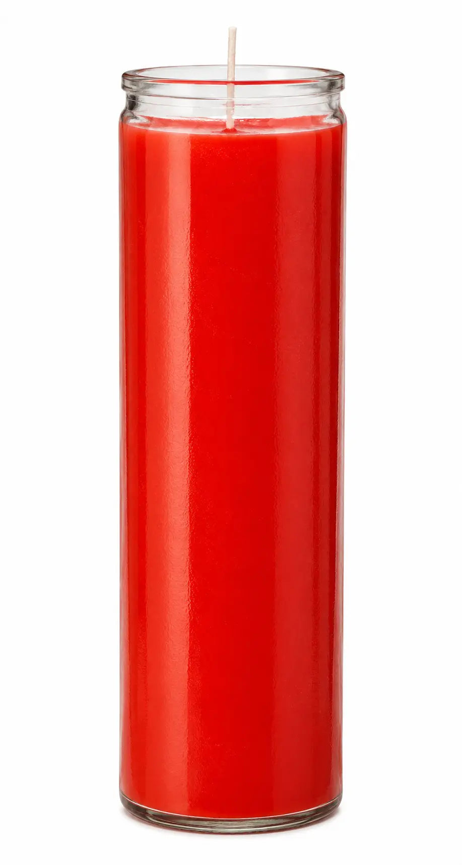 Red Plain Glass Candle Powerfulhand.com