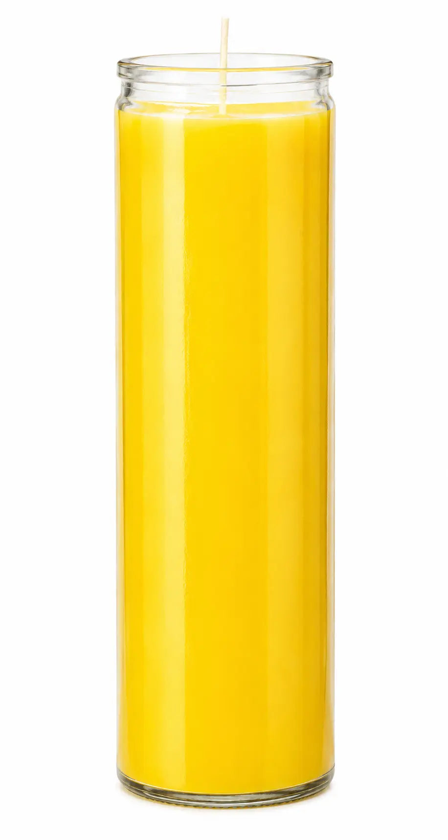 Yellow Plain Glass Candle Powerfulhand.com