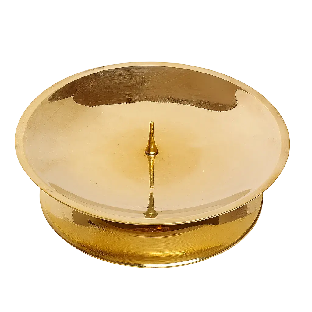 Brass Candle Holder Spike Powerfulhand.com