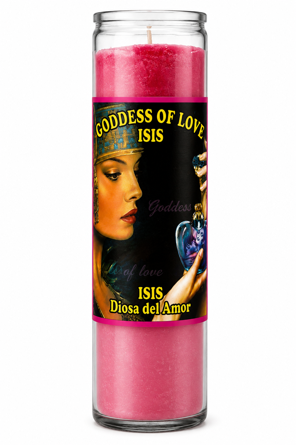 Bougie habillée de la déesse d’Isis