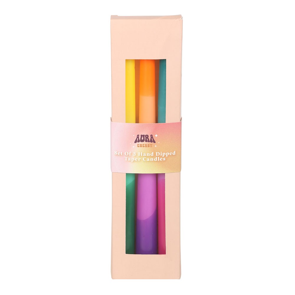 Aura Energy Taper Candles - Set of 3