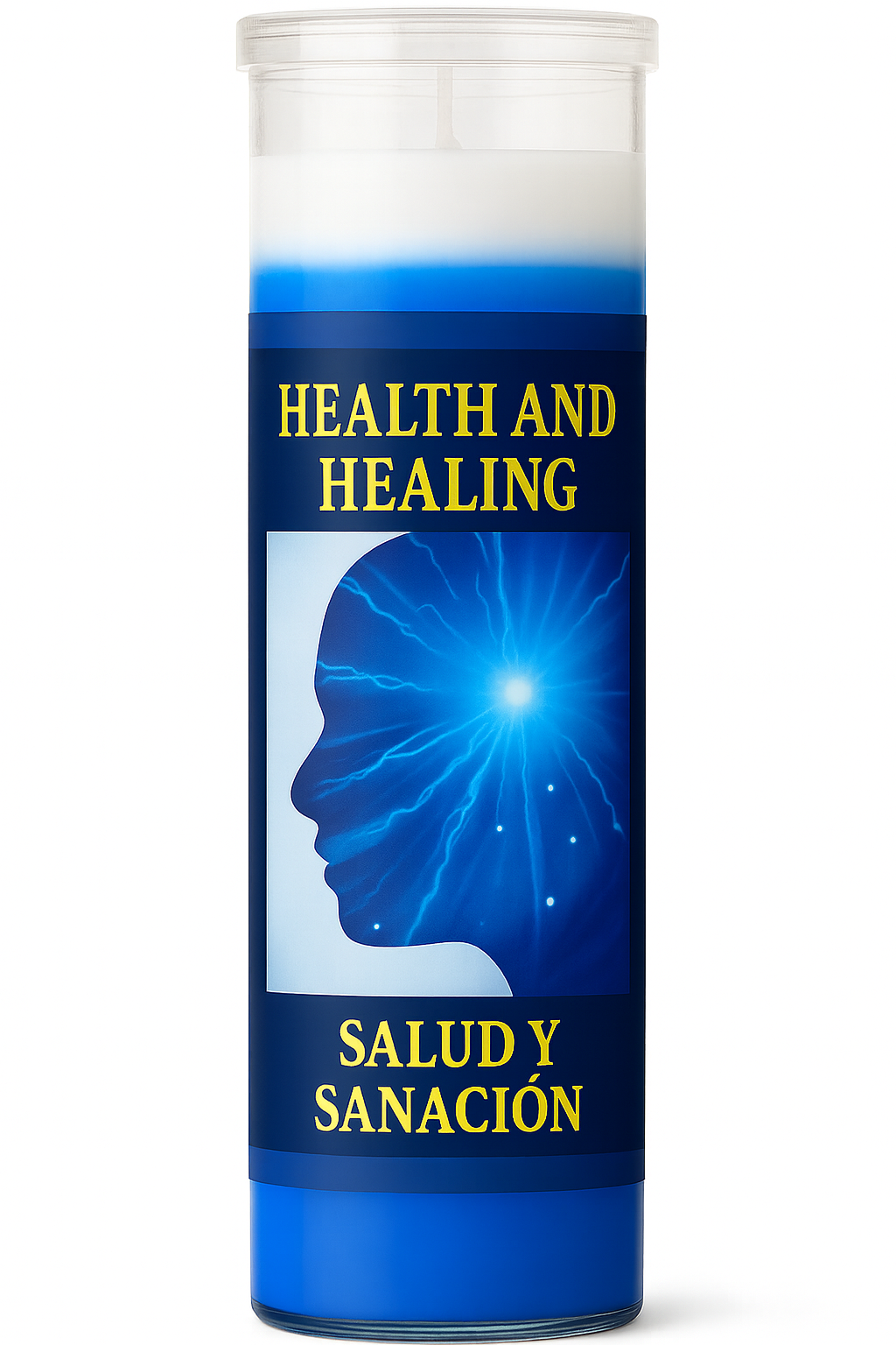 Vela revestida de saúde e cura