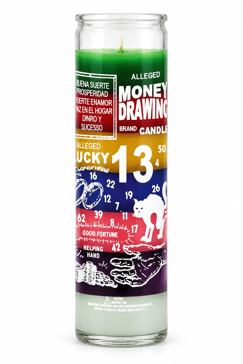 Money Drawing Candle — 7 Colours — white studio background