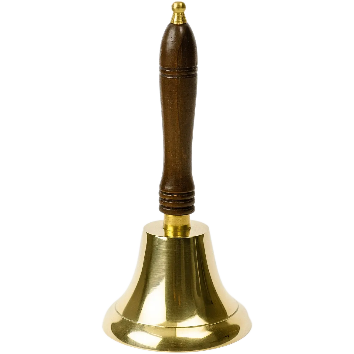 14 Inch Solid Brass Ceremony Bell with Wooden Handle