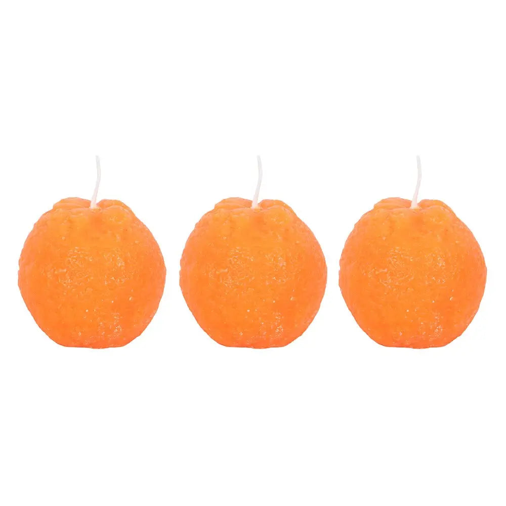 Orange Shaped Candles - Set of 3 Something Different