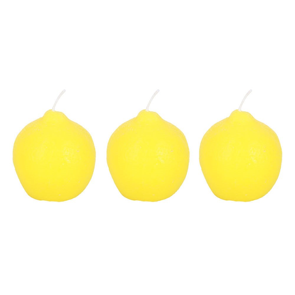 Lemon Shaped Candles - Set of 3