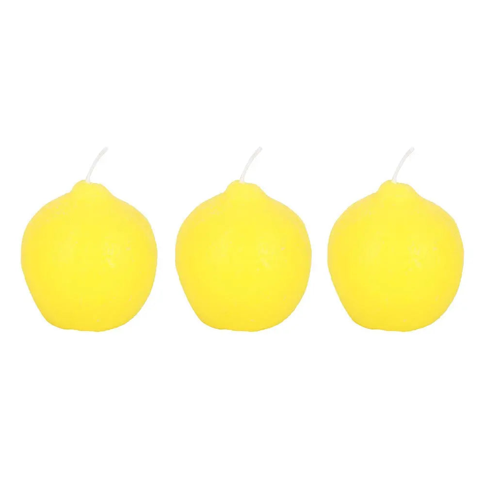 Lemon Shaped Candles - Set of 3 Something Different