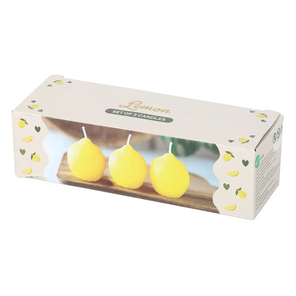 Lemon Shaped Candles - Set of 3 Something Different