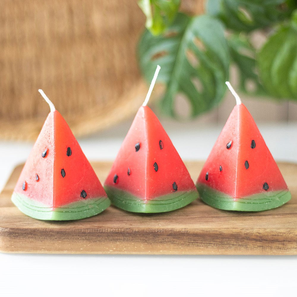 Watermelon Shaped Candles - Set of 3